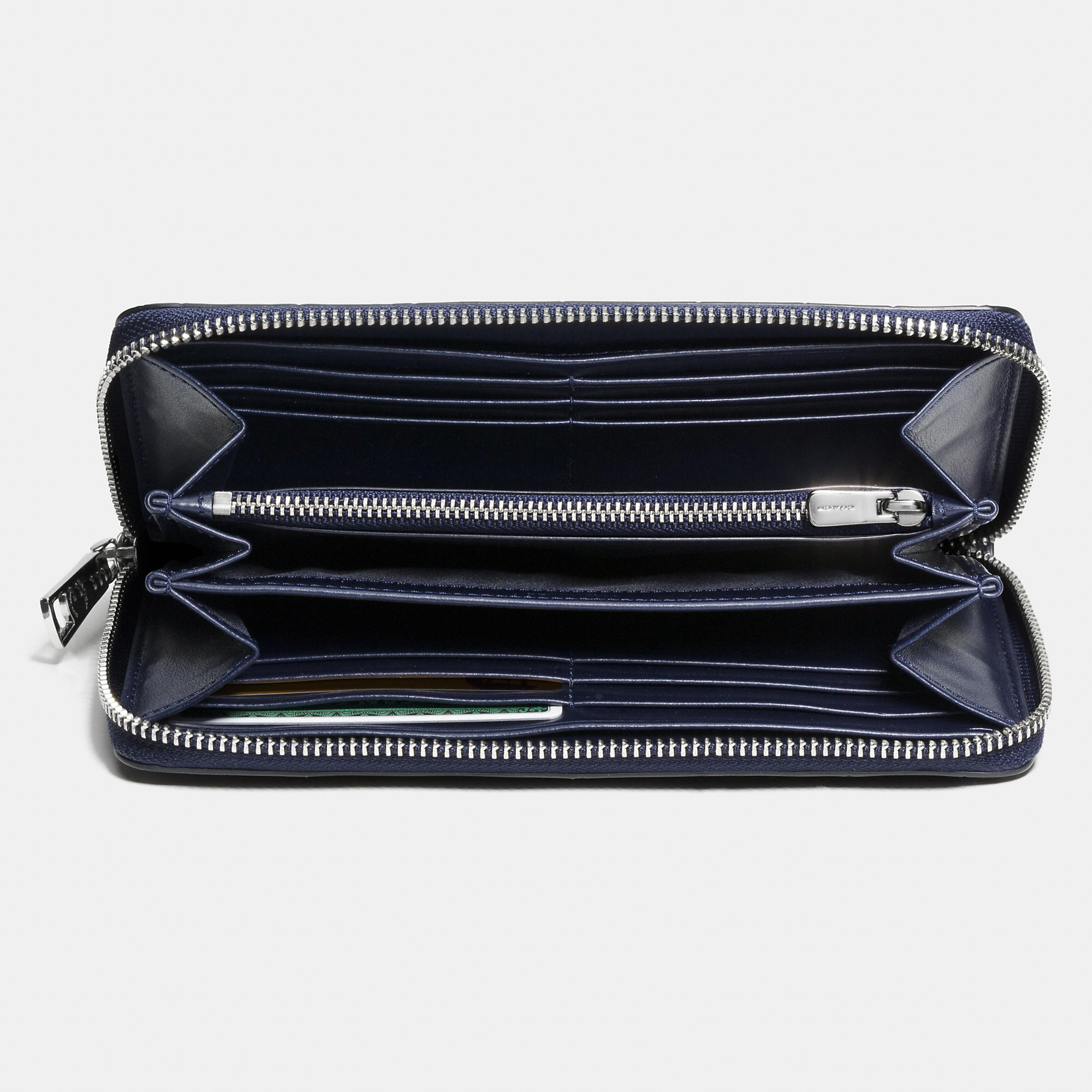 New Leather Coach Accordion Zip Wallet  New Leather Coach Accordion Zip Wallet